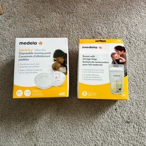 Medela Nursing Pads (60) & Breast Milk Bags (50)